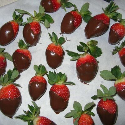 Fresas cubiertas con Chocolate.