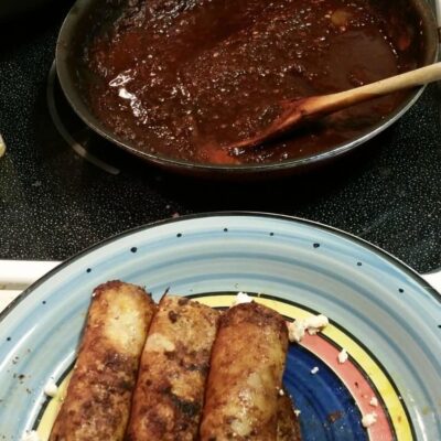 Receta Enchiladas Rojas de Queso