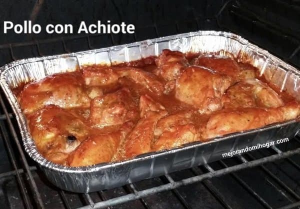 receta pollo achiote horno