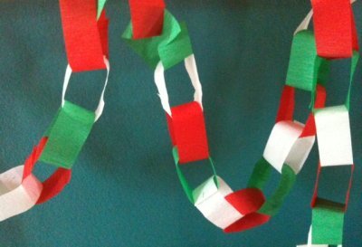 DIY paper chains for mexican fiesta
