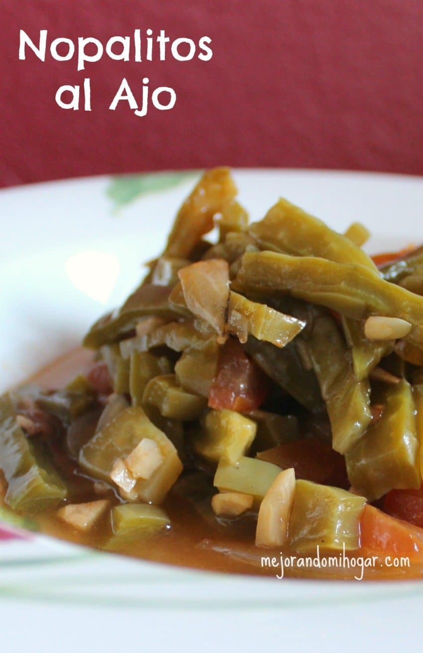 receta nopales ajo