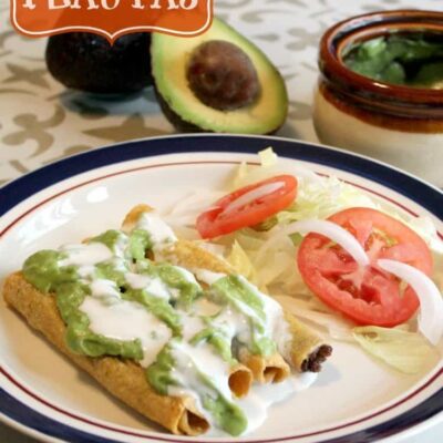 Receta Flautas Mexicanas con Aguacate