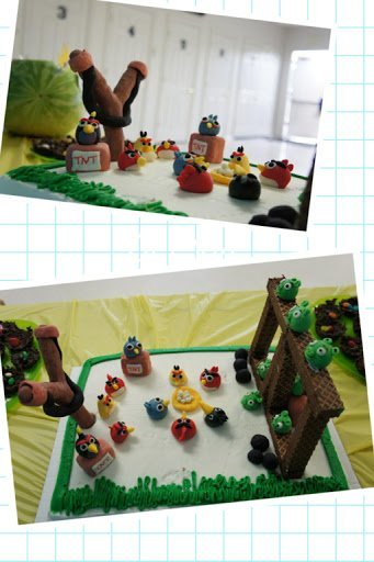 como decorar pastel de angry birds