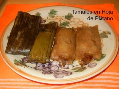 tamales en hoja de plátano