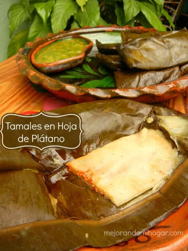 Tamales en hoja de plátano Veracruzanos, paso a paso