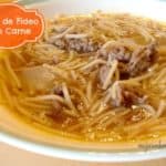 fideo con carne