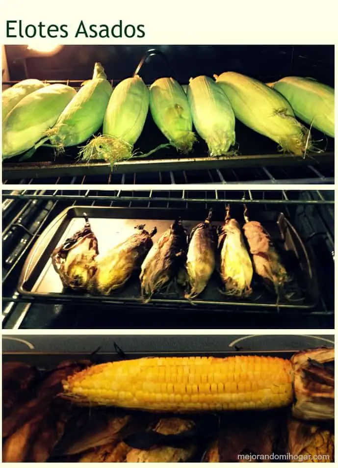 como hacer elotes asados en el horno