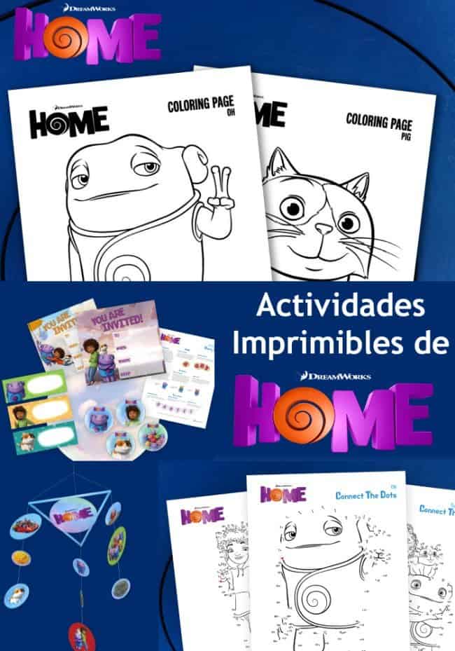 Imprimibles de la película HOME de Dreamworks