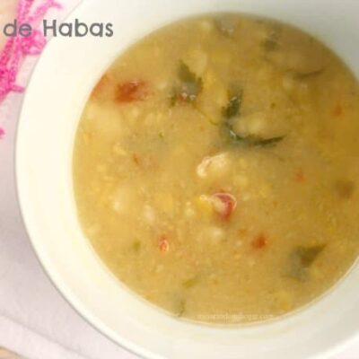Fava Bean Soup Mexican recipe (Sopa de Habas)