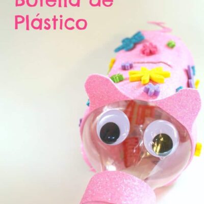 Piggy bank with a plastic bottle