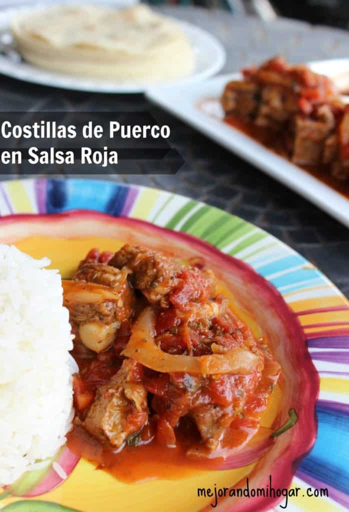 Costillas de Puerco en Salsa Roja