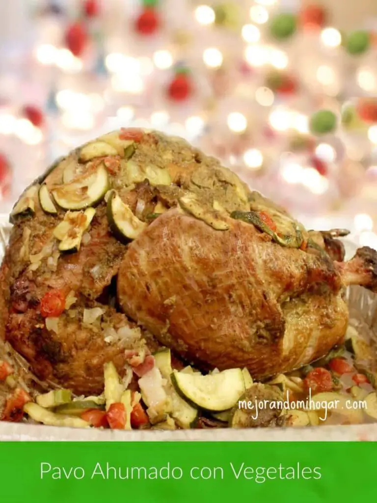 Smoked turkey with vegetable filling