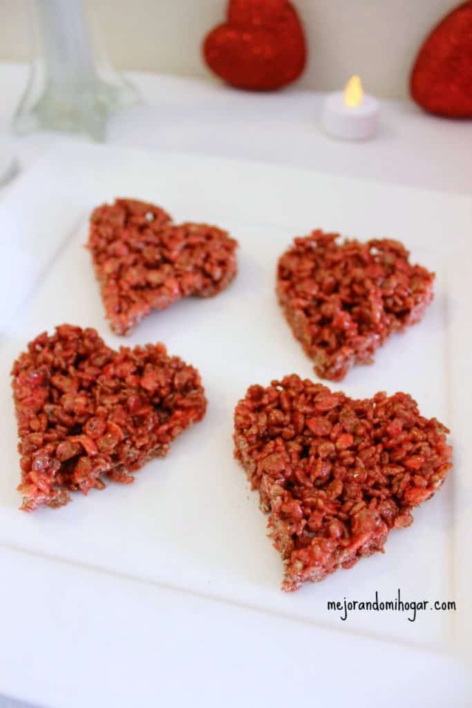 Dessert of Cereal and Chocolate in the shape of a Heart