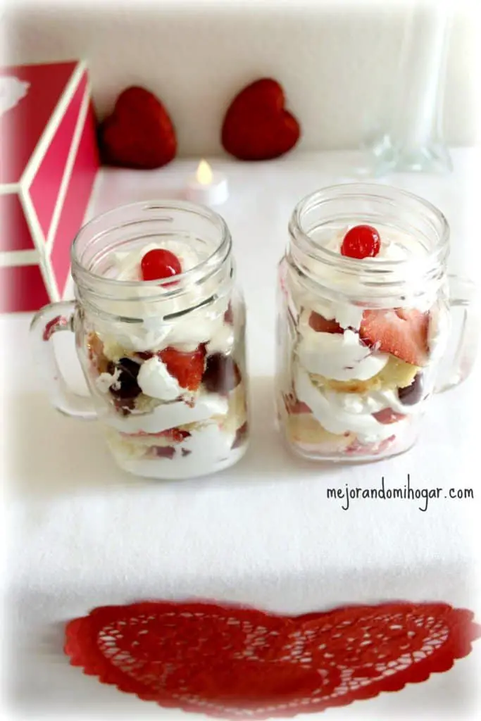 cake in dessert strawberry glass