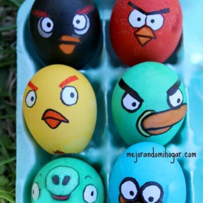 how to paint Angry Birds easter eggs