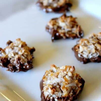 Chocolate  cocount Macarons made with cereal