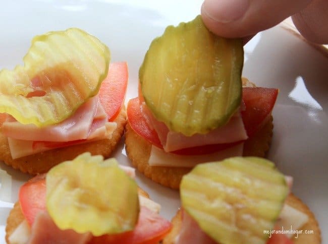 snacks con galletas ritz