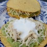 tostada de pollo tipo siberia