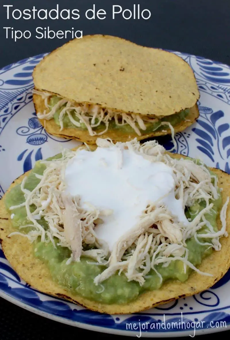 tostadas de pollo tipo siberia