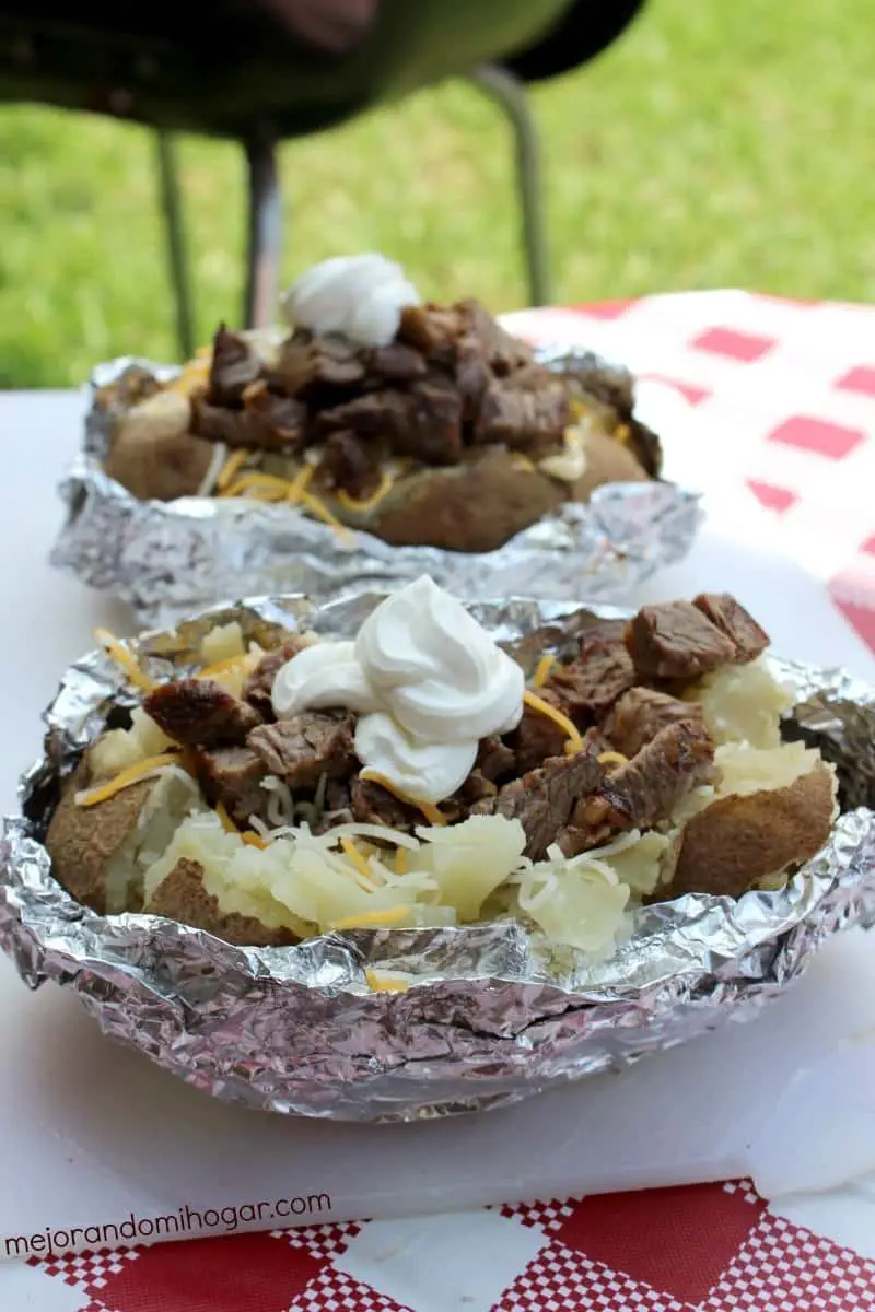 Papa Asada Rellena de Carne o Papa Regia