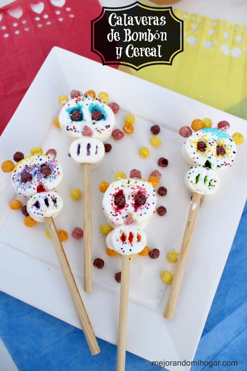 Calaveras de Bombón y Cereal para Día de Muertos