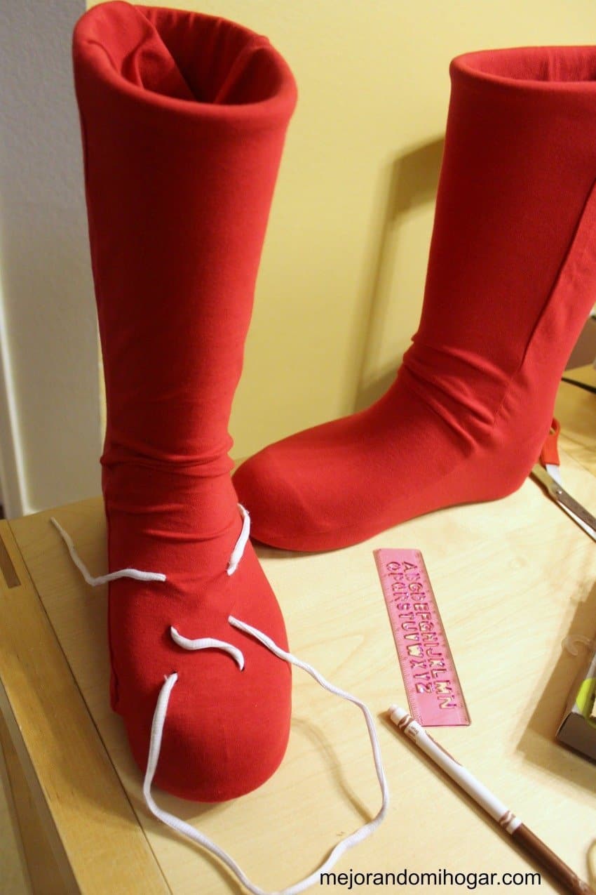 DIY boots for wrestler costume 