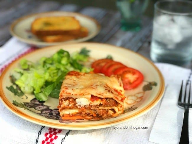 lasagna de carne molida