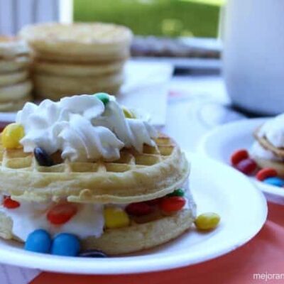 Sandwich de Helado con Eggo Waffles