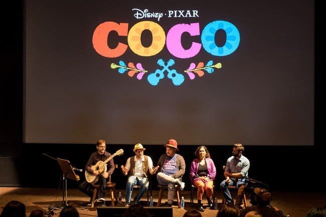 How COCO music was created. Federico Ramos, Michael Giacchino, Camilo Lara, Germaine Franco and Adrian Molina present at "Coco" Long Lead Press Day