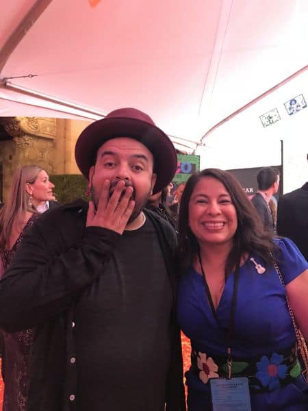 Camilo Lara, Mexican Institue of Sound in COCO movie premier with Brenda Cisneros blogger