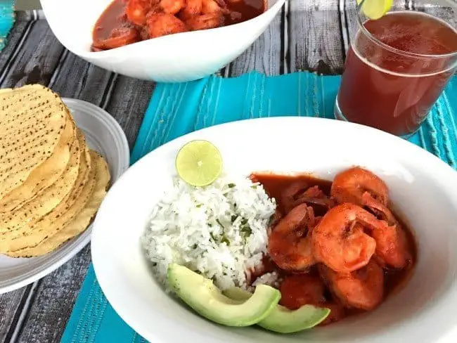 camarones a la diabla con clamato