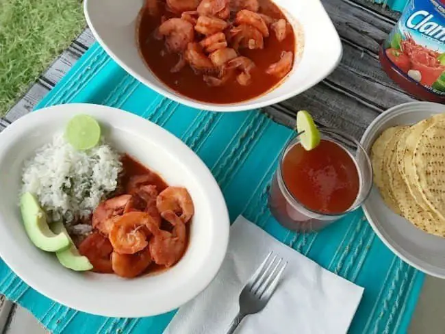 camarones a la diabla con clamato