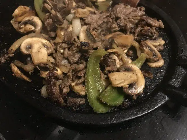beef fajitas with mushrooms