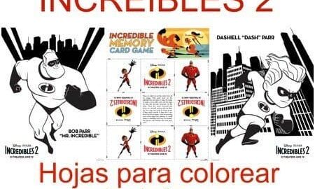 Incredibles 2 activity sheets