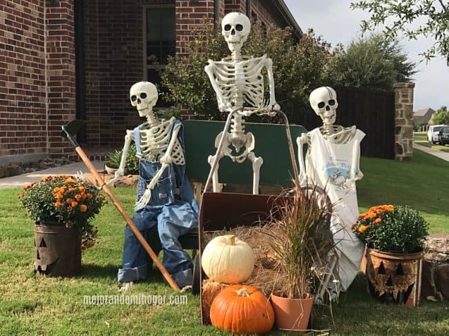 halloween decoraciones esqueletos