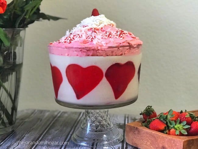 gelatina de corazones