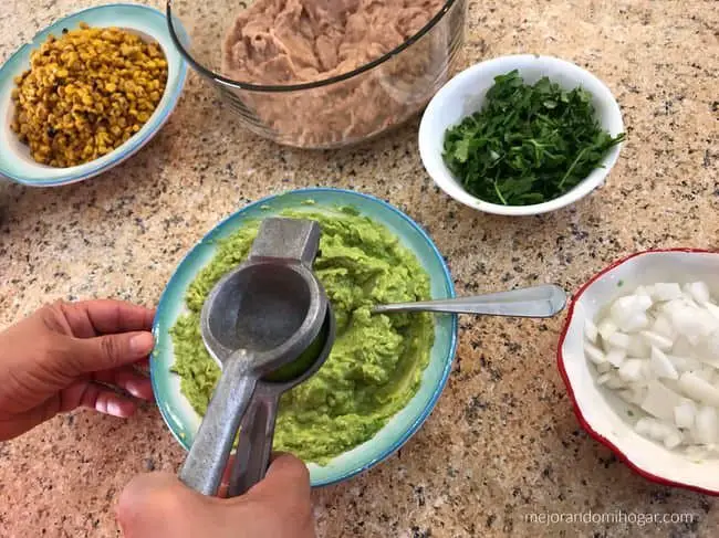 ingredientes para el dip de siete capas