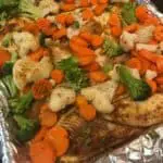 tilapia al horno con verduras