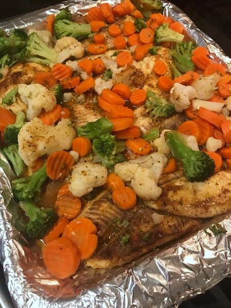baked tilapia with vegetables