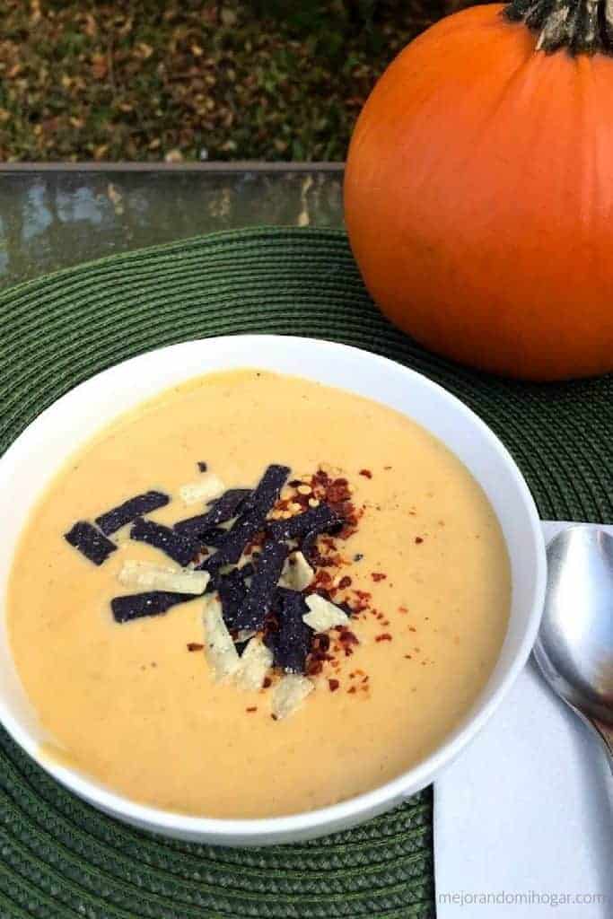 Creamy PUMPKIN SOUP Mexican style