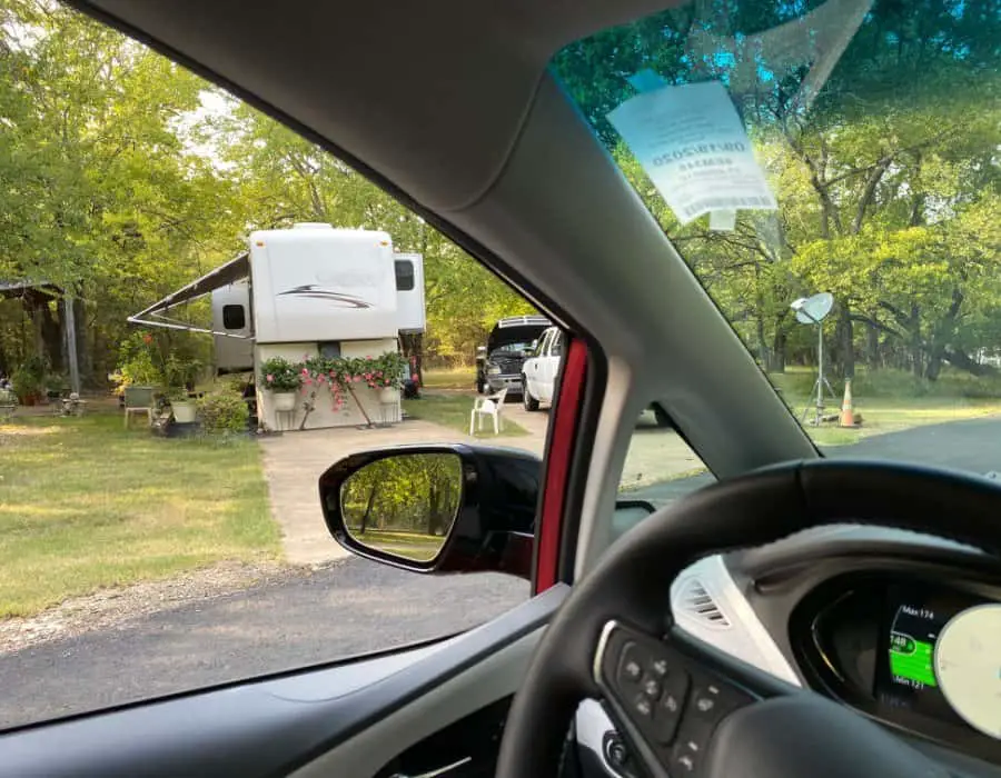 rv's en Cooper Lake State Park. varias opciones para acampar.