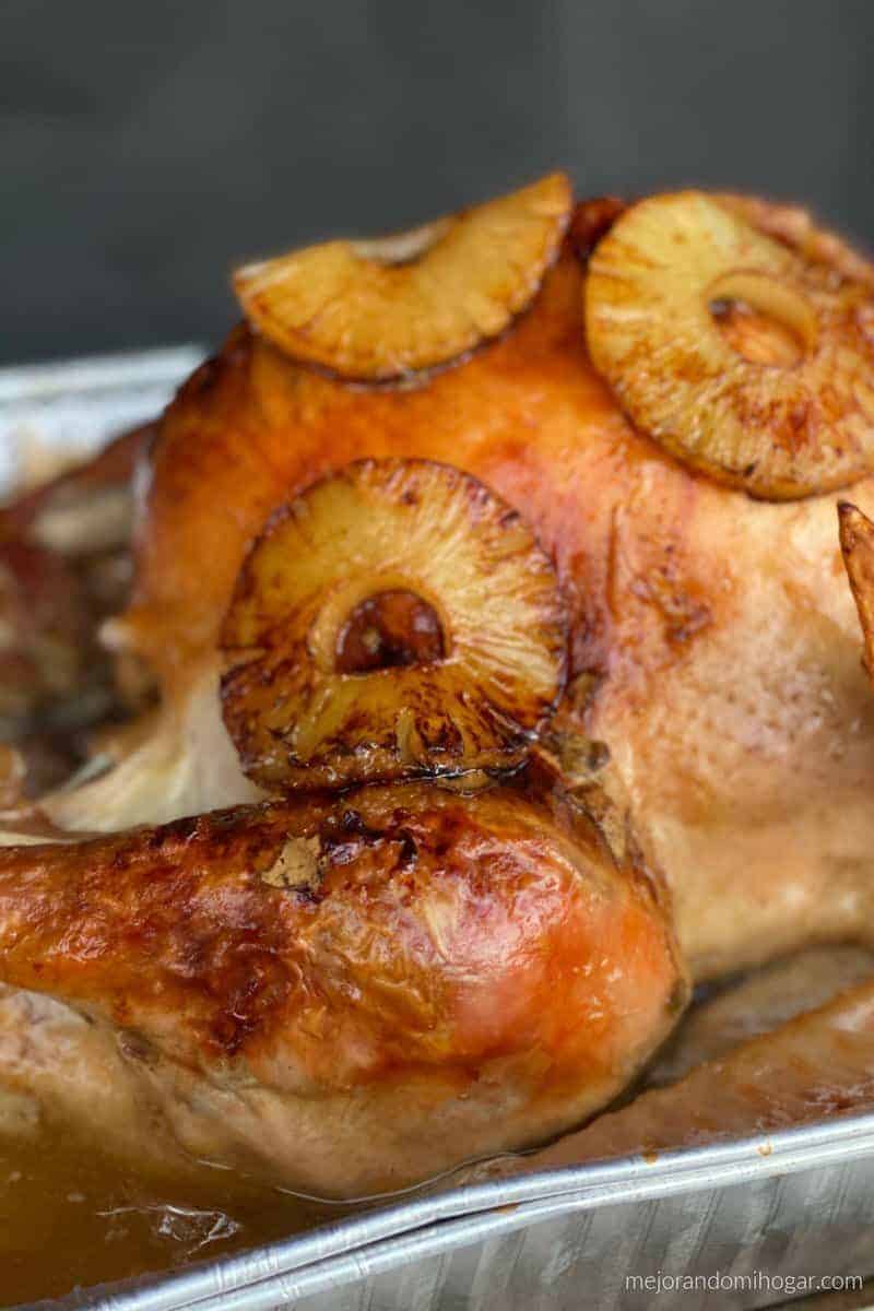 Deliciosa receta de pavo ahumado con piña paso a paso