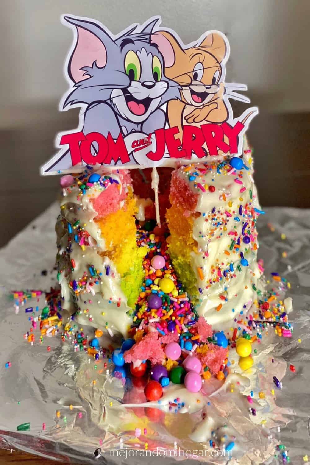 Exploding Hat Cake Explosion Cake recipe (Piñata cake)