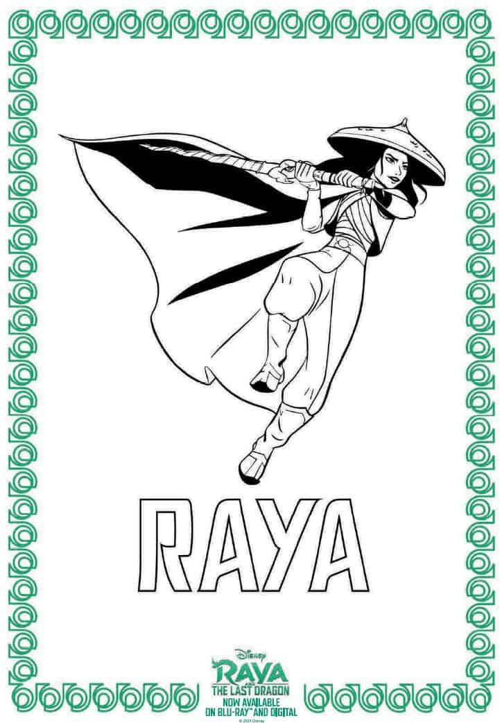 RAYA AND THE LAST DRAGON COLORING