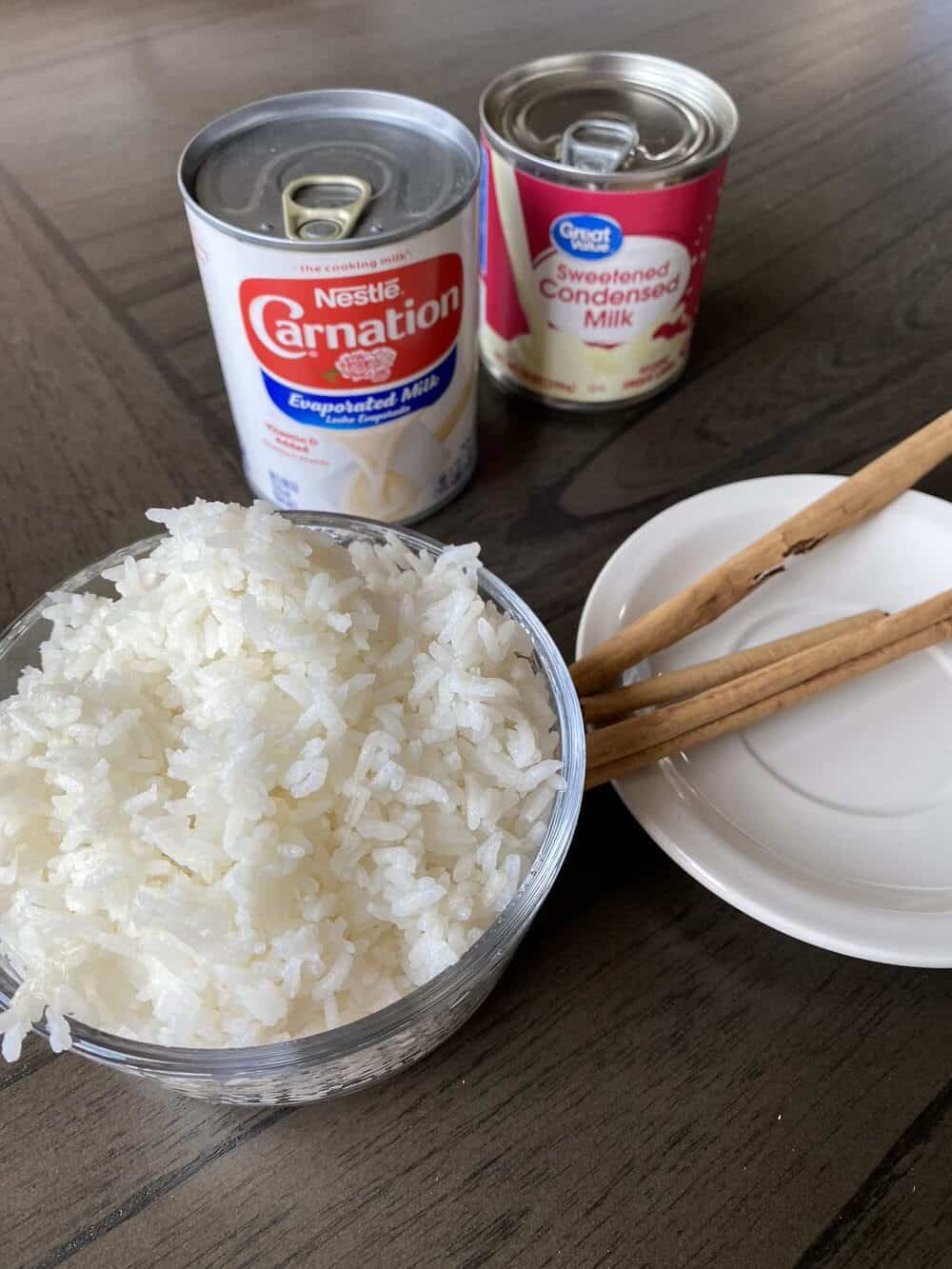 ingredientes arroz con leche en Microondas