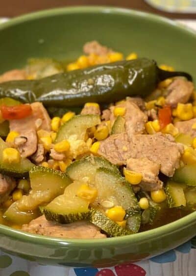 Calabacitas with Pork mexican recipe