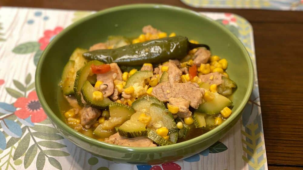 Calabacitas with Pork mexican recipe