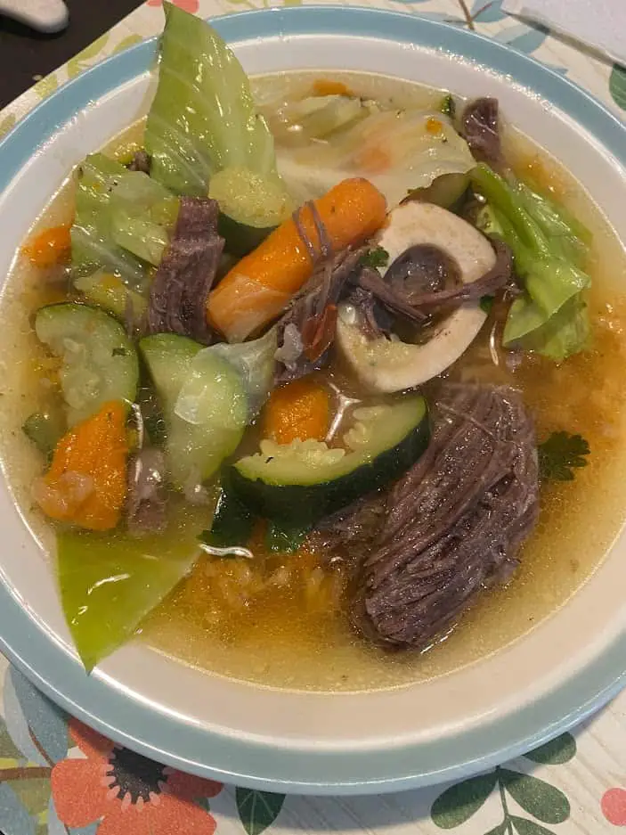 caldo res receta